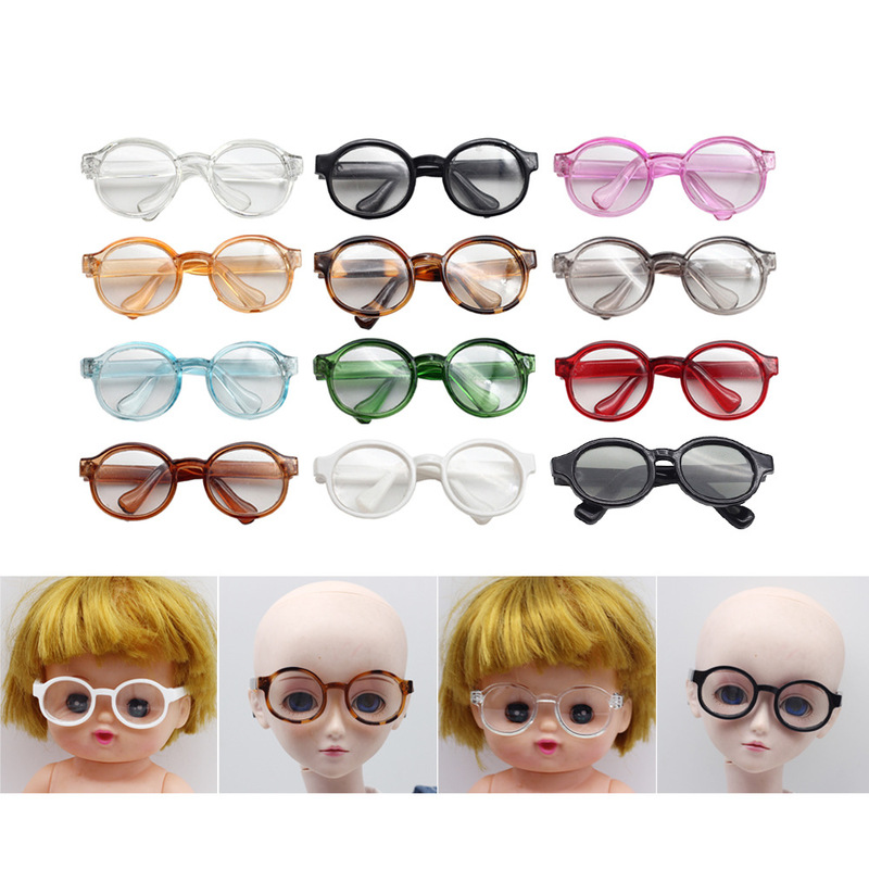 20cmEXO Cotton Doll Glasses 60cm 3 Points BJD Little Rag Doll Salon Doll Trendy Brand Transparent Glasses
