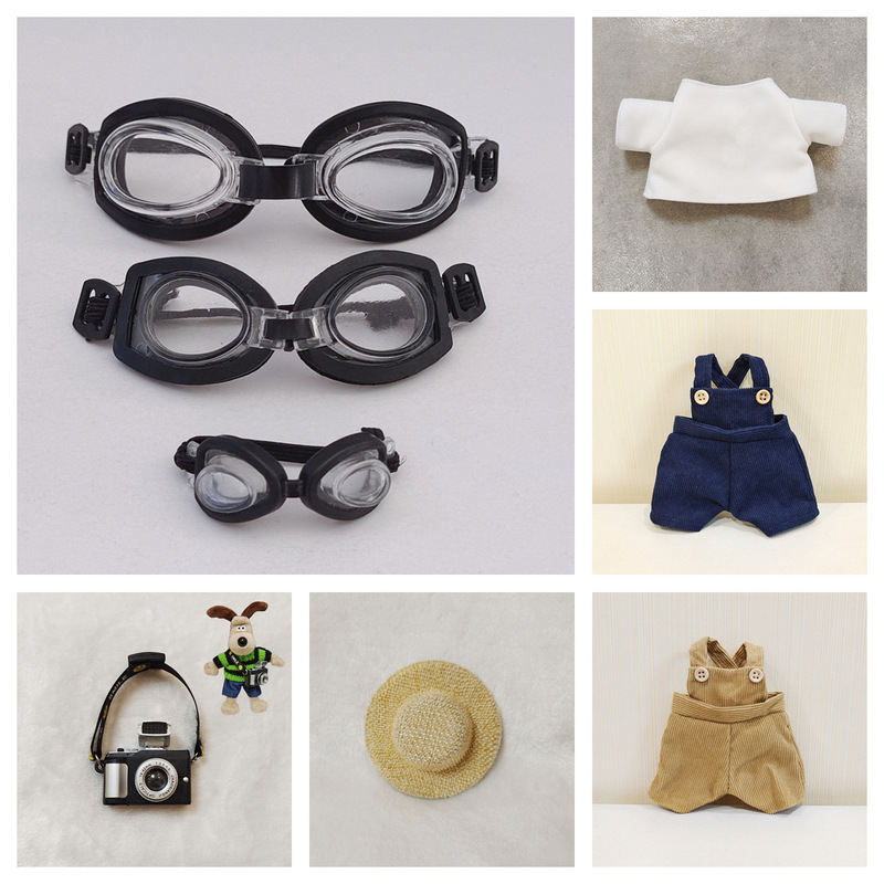 Head dog goggles, large, medium and small cameras, Christmas hat, blue hat, repair dog doll, scarf, hat, clothing accessories collection