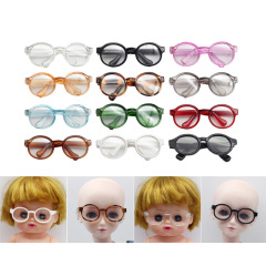 3 points bjd toy doll glasses 60cm Loli doll Milu doll trendy brand transparent glasses sunglasses 6.5cm