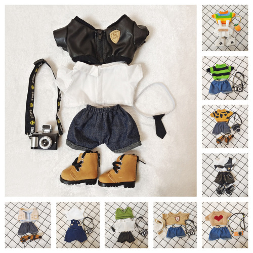 20cm cotton doll clothing accessories collection head dog medium size clothes sweater overalls accessories handmade baby clothes