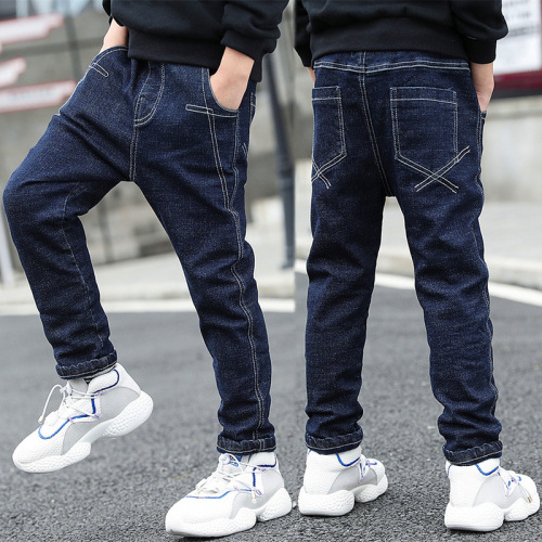 2024 spring and autumn children's clothing pants trendy medium and large children's jeans high elasticity boys' jeans