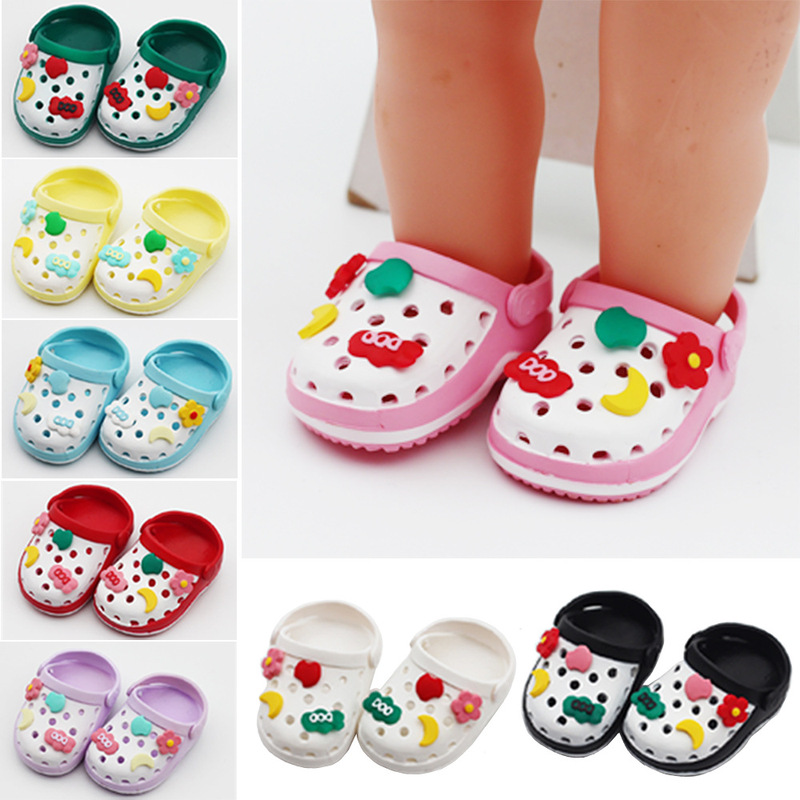 20cm cotton doll slippers 14 inches EXO Milu doll toy shoes beach shoes color matching Crocs