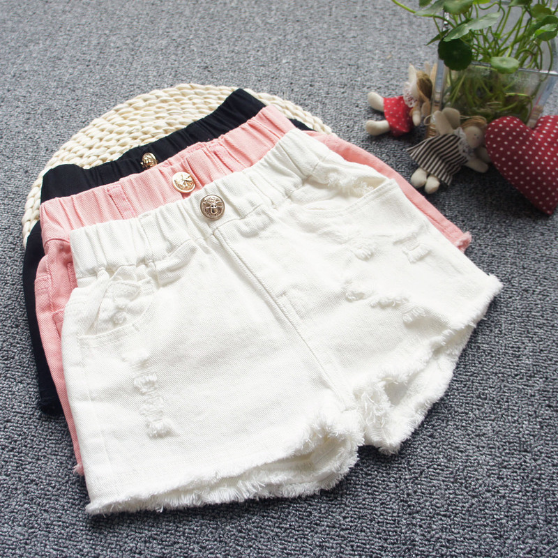 Summer 6 denim shorts 4 middle and older children 5 outer wear 10 years old 12 little girls 7 babies 8 hot pants trendy 9