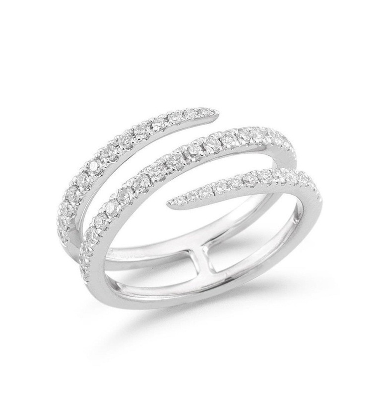 Changying cross-border wish best-selling three-circle diamond ring European and American fashion and creative micro-encrusted diamond ring
