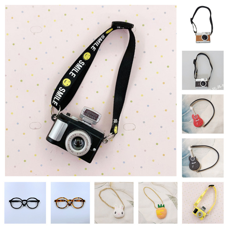 20cm doll clothing accessories boss dog camera bag glasses toast bread clothes change