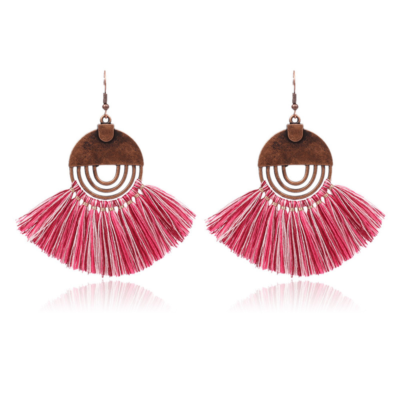 Bohemian style earrings, fashionable retro tassel earrings, European and American exaggerated personality jewelry HY-6776-1