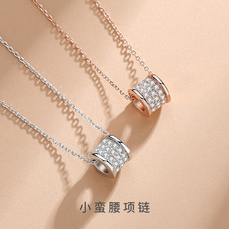 Jin Hongyu S925 Silver Small Waist Necklace Women's Korean Version Simple Niche Clavicle Chain Trendy Internet Celebrity Temperament Pendant Necklace