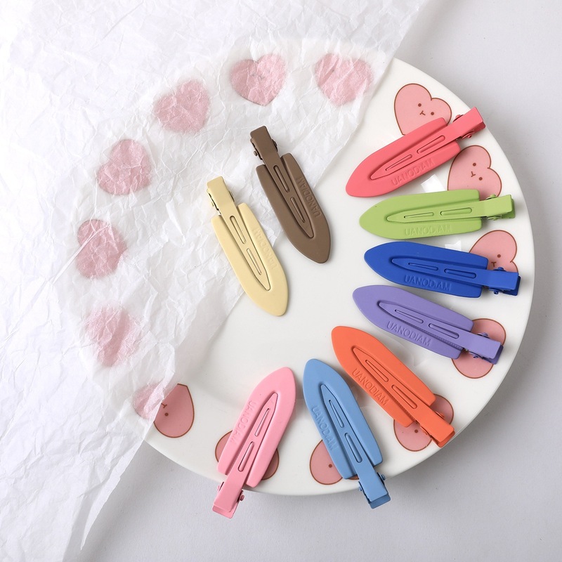 Hair accessories alloy seamless hairpin candy color side clip spring and summer new bangs clip sweet simple cosmetic clip