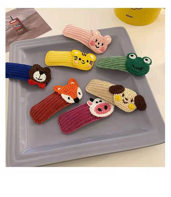 Cute childish cartoon hair clip girl heart cute animal children bangs BB clip
