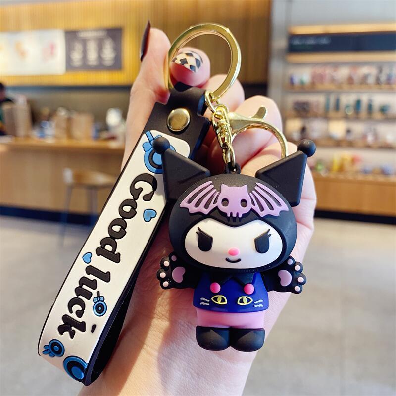 Sanrio Jade Cinnamon Dog Kuromi Keychain Women's Cute Exquisite Keychain School Bag Pendant Car Key Pendant