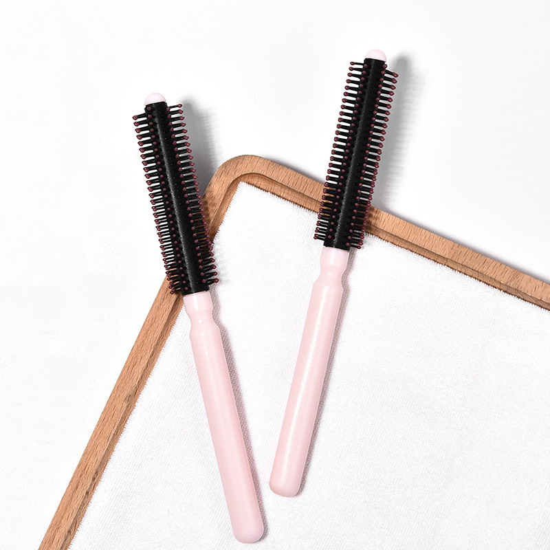 Chuanqi'er household blow-styling mini curly hair comb massage comb hairdressing comb cylindrical curling comb plastic small comb