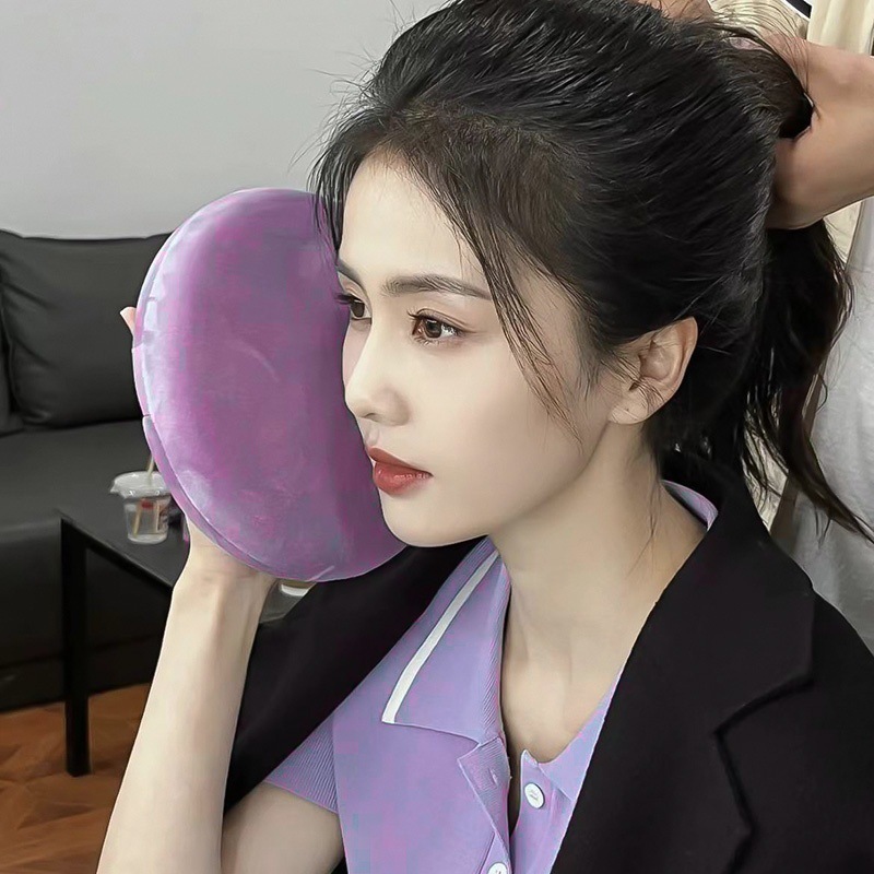 13cm extra large loose powder air cushion puff marshmallow short fluff puff round flocked setting powder honey prickly heat powder B