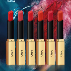 Small gold bar lipstick in autumn and winter, non-fading, not easy to fade when dipped in the cup, matte matte velvet, waterproof and long-lasting