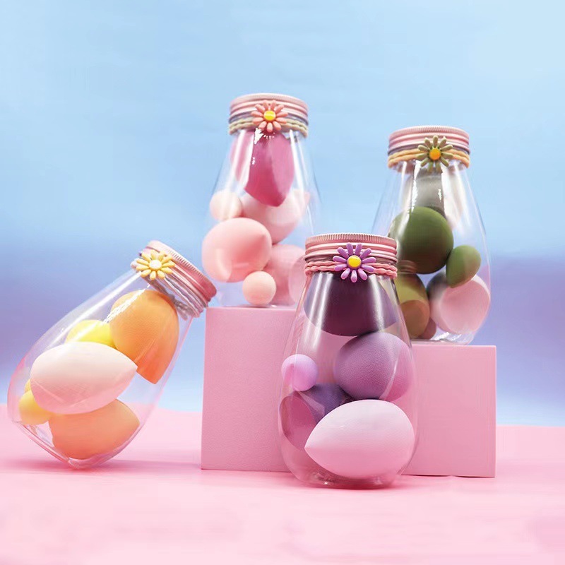 Little Daisy Chubby Drift Bottle Beauty Egg Mini Makeup Powder Puff Makeup Beauty Tool Soaked in Water and Enlarged Without Eating Powder