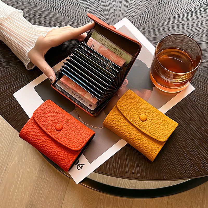 ins card holder women's 2022 new style compact, ultra-thin, large capacity, multiple card slots, exquisite driver's license card holder all-in-one bag