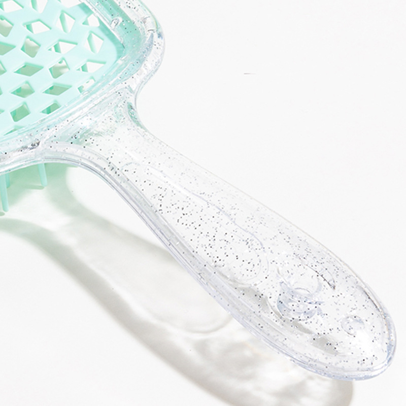 Multifunctional hollow comb, transparent shiny silver, multi-color optional, wet and dry honeycomb grid comb