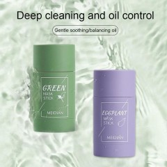 Meidian Green Tea Oil Control Cleansing and Anti-acne Solid Mask Eggplant Deep Cleansing Pore Mask Stick