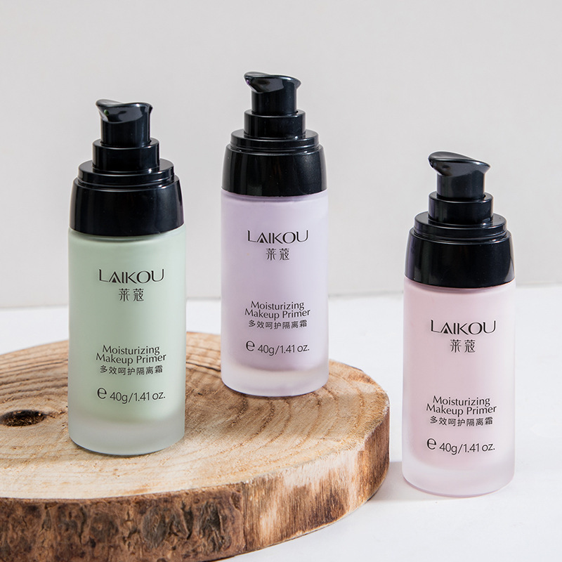 Laiko isolation cream three-color red, green and purple face natural makeup base moisturizing makeup primer for students