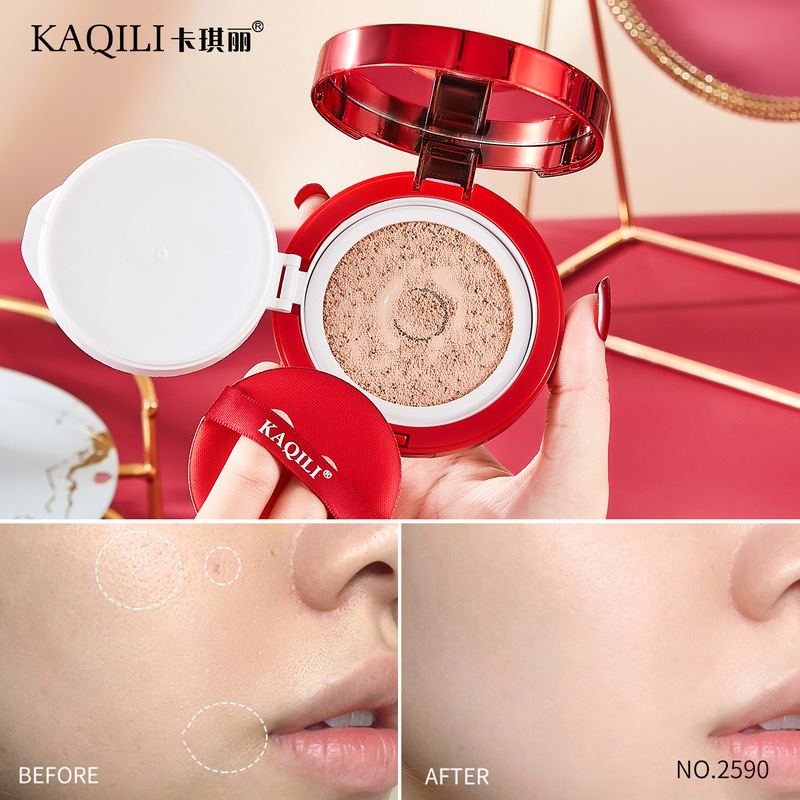 Kaqili red ginseng air cushion set box moisturizing concealer isolation air cushion BB cream comes with replacement makeup liquid foundation