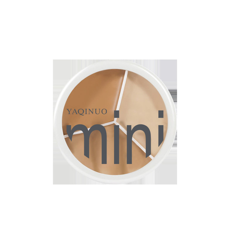 Yakino three-color concealer covers spots, acne marks, dark circles and tear troughs, multi-color contouring foundation that does not remove makeup