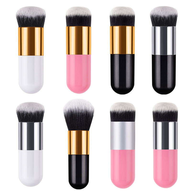 Little Fatty Foundation Brush Loose Powder Brush Plastic Handle Fat Brush Beauty Tools Black Gold Loose Powder Platinum