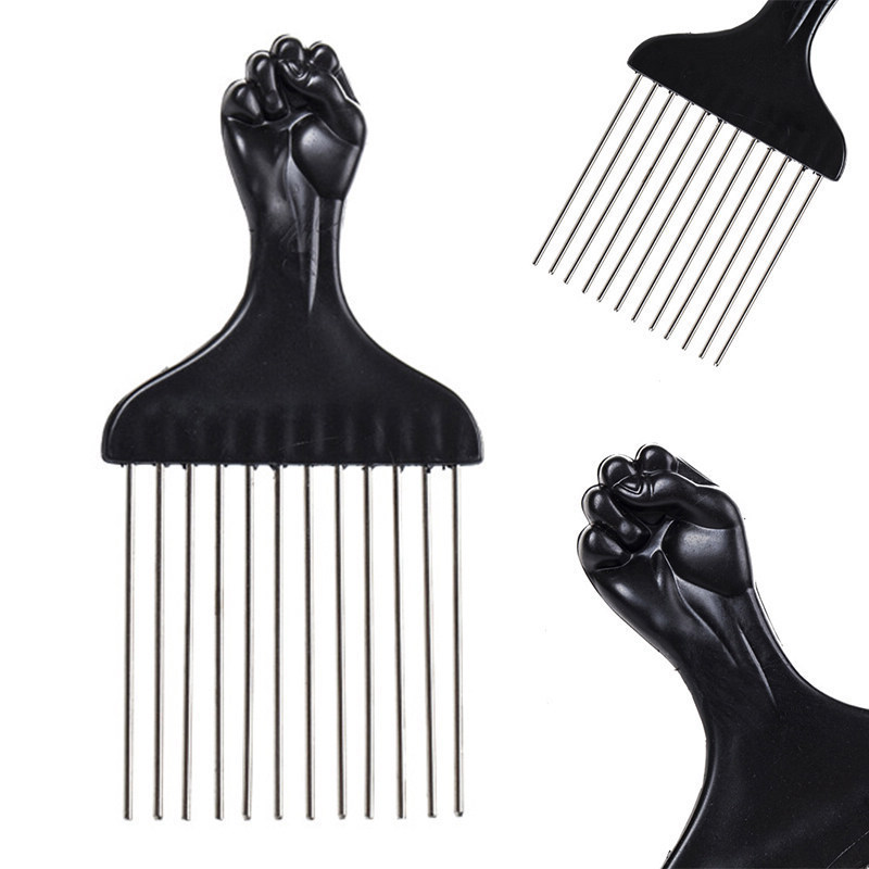 Fist comb with fork comb, dyed hair picking comb, direct supply with fork comb, super comb, flat head comb, hair salon hairdressing tool steel comb
