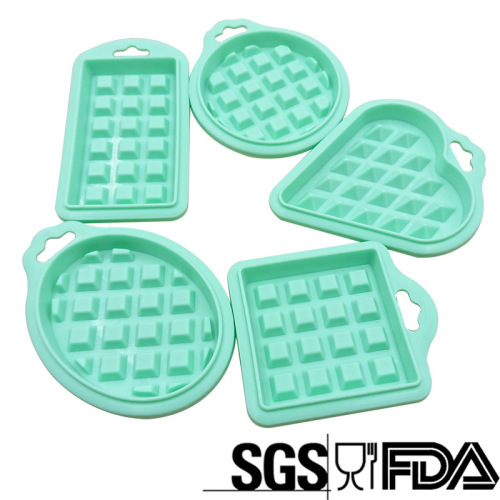 New five-piece set of platinum silicone waffle molds for home baking molds