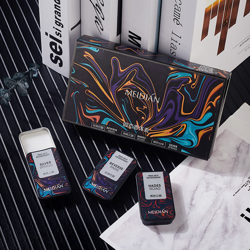 Meidian solid balm solid perfume long-lasting men's fragrance portable balm set
