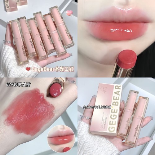 Gege Bear Lightly Smooth Water Glossy Lipstick Colorful Mirror Water Glossy Lipstick Makeup Cross-border Beauty