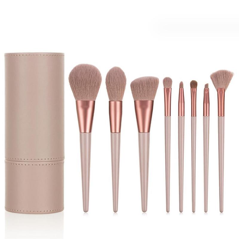 8 pieces of horse hair makeup brushes, animal hair eye shadow brushes, matte hair makeup brush set, beauty tools