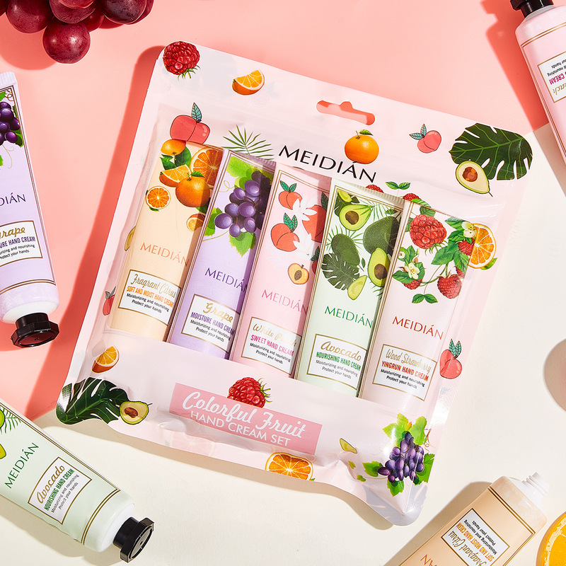 Meidian Fruit Fragrance Hand Cream 5-pack Hand Cream Set Wholesale