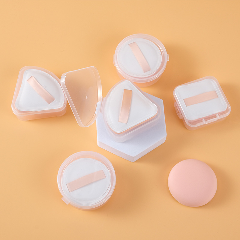 Honey Bundle Marshmallow Powder Puff Triangular Makeup Air Cushion Powder Non-absorbent Wet and Dry Makeup Cotton Beauty Box