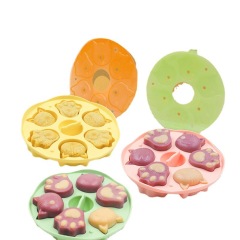 Baby food grade silicone steamed cake mold rice cake mold pudding jelly cake grinder baby food supplement tool
