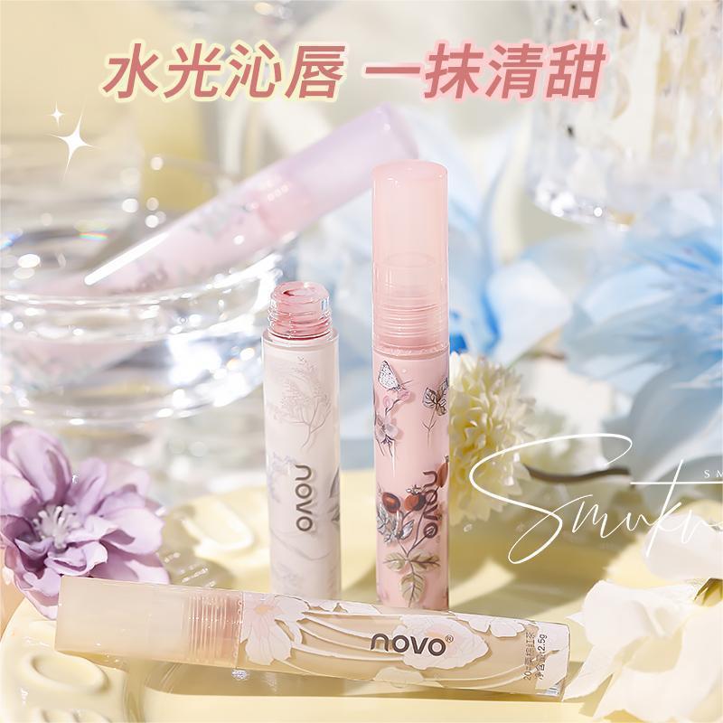 Makeup NOVO Hua Jian Honey Water Glossy Mirror Lip Glaze Dudu Lip Moisturizing and Moisturizing Female Student Affordable Lip Gloss Lipstick