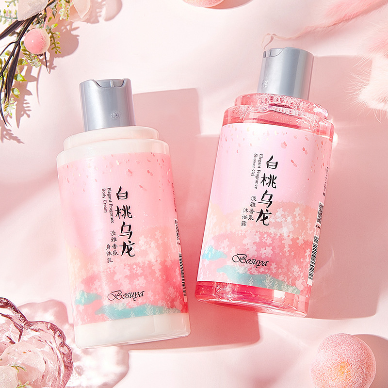 White Peach Oolong Body Lotion Shower Gel with Elegant Fragrance Refreshing, Thick, Moisturizing and Moisturizing Wholesale Delivery