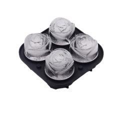New whiskey ice cube mold rose ice box silicone funnel integrated 4-link ice box