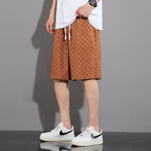 Men's casual shorts straight Korean style trendy summer thin men's mid-pants trendy brand five-point sweatpants