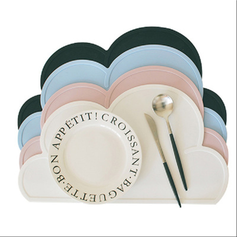 ins new Nordic baby child cloud silicone placemat student placemat baby table mat