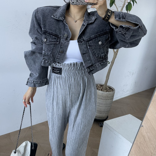 Niche silhouette classic denim short jacket