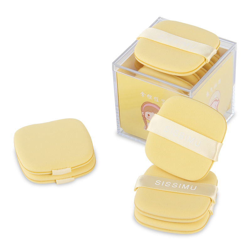 Butter biscuit air cushion puff, special cosmetic sponge air cushion for liquid foundation, which expands when exposed to water, wet and dry powder puff
