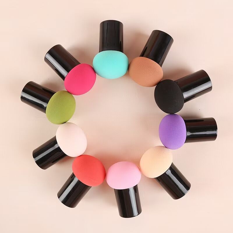 Polyurethane wet and dry powder puff sponge egg liquid foundation makeup egg boxed black mushroom head beauty egg
