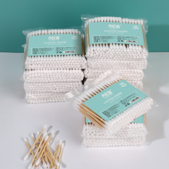 Maioli 100 bags of cotton swabs disposable double-ended sanitary cleaning cotton swabs for makeup and ear cleaning