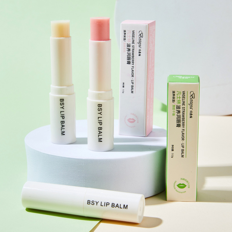 Posuya Vaseline Lip Balm Moisturizing Autumn and Winter Anti-chapped Lip Care Colorless Temperature Changing Lip Balm