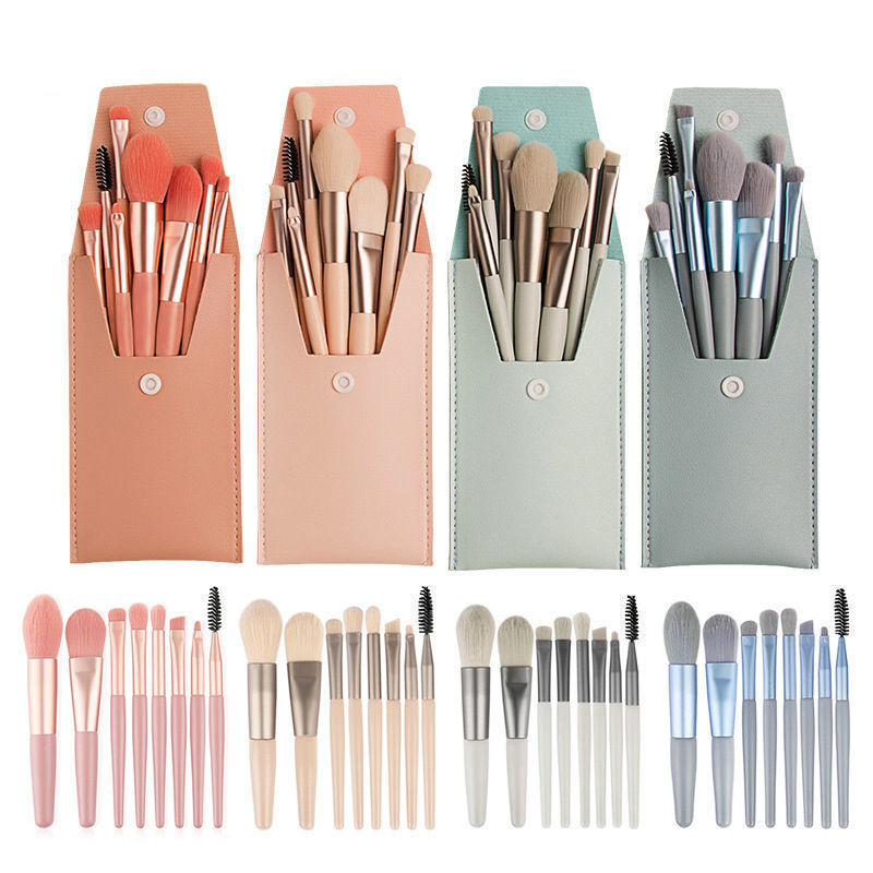 8 makeup brush set, brush set, eye shadow brush, foundation brush, eye mascara brush, eye and lip functional brush storage bag