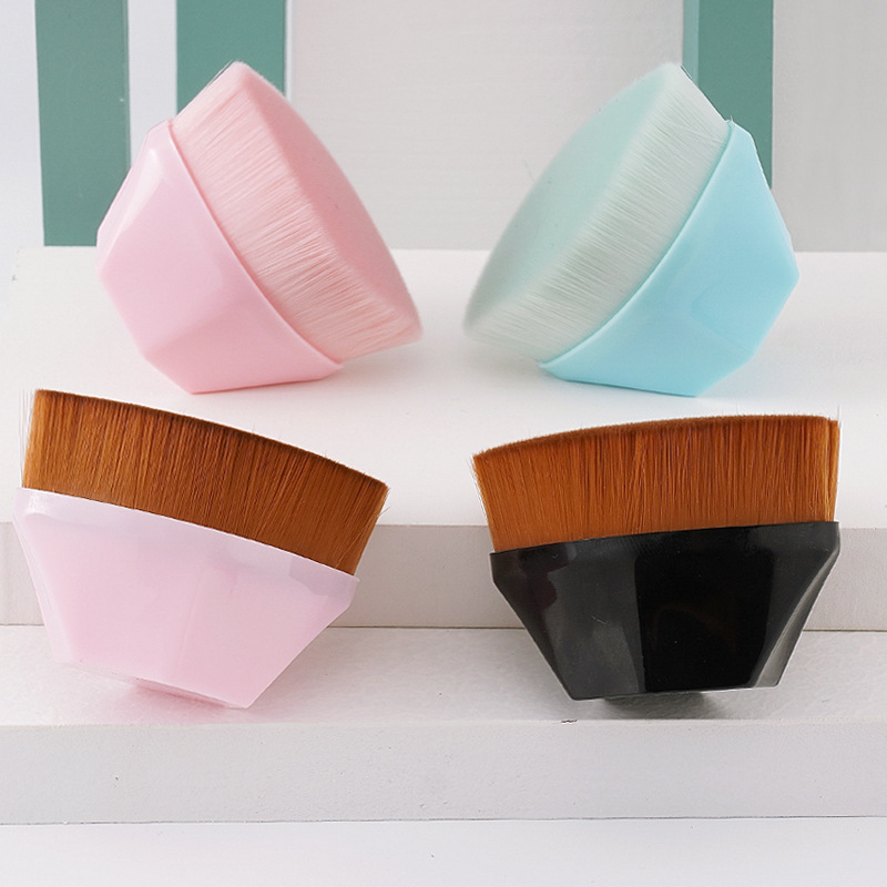Four-color No. 55 petal foundation brush, Internet celebrity makeup brush single comes with storage box, portable beauty tool