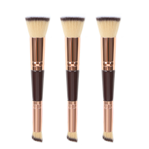 Double-ended foundation brush BB cream traceless concealer makeup brush base makeup beauty tool oblique head contouring portable makeup brush