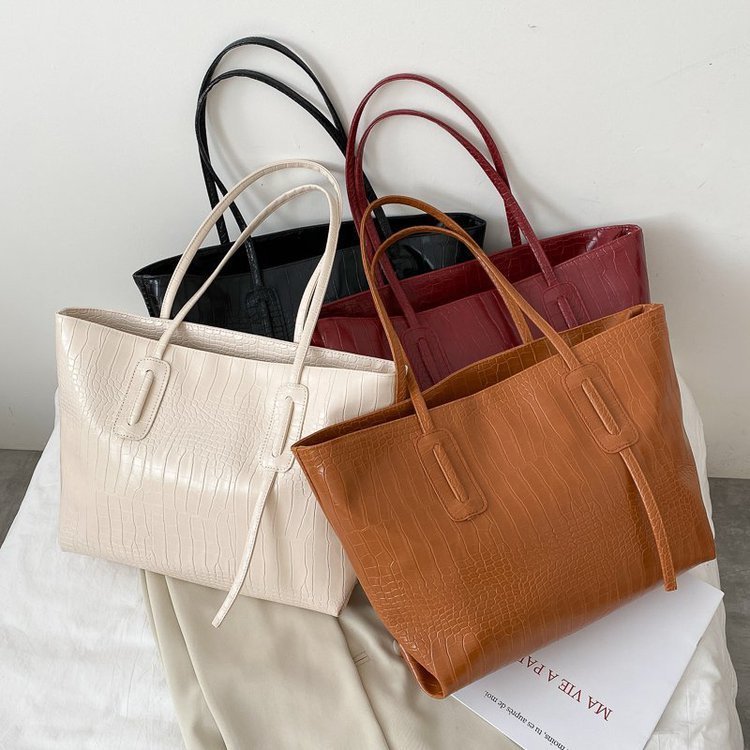 Simple Large Capacity Bag Women's Bag 2024 New Trendy Fashion Versatile Ins Shoulder Bag Internet Celebrity Handheld Tote Bag