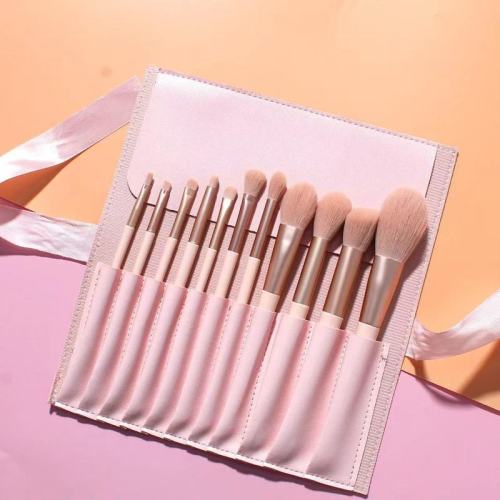 New 11-piece Feizixiao makeup brush set, soft-bristled pink loose powder brush, complete set of beauty tools