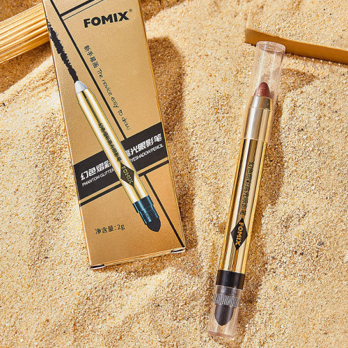 FOMIX single-color high-gloss eyeshadow pen, brightening pearlescent silkworm, non-smudged, lazy contouring highlighter pen