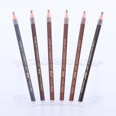 Hengsi 1818 Threaded Eyebrow Pencil 5 Pack Waterproof and Sweatproof Hard Core Tear-off Knife Sharpener for Makeup Artists